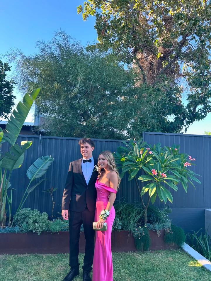 Natalie Rolt Monika Gown - Neon Pink