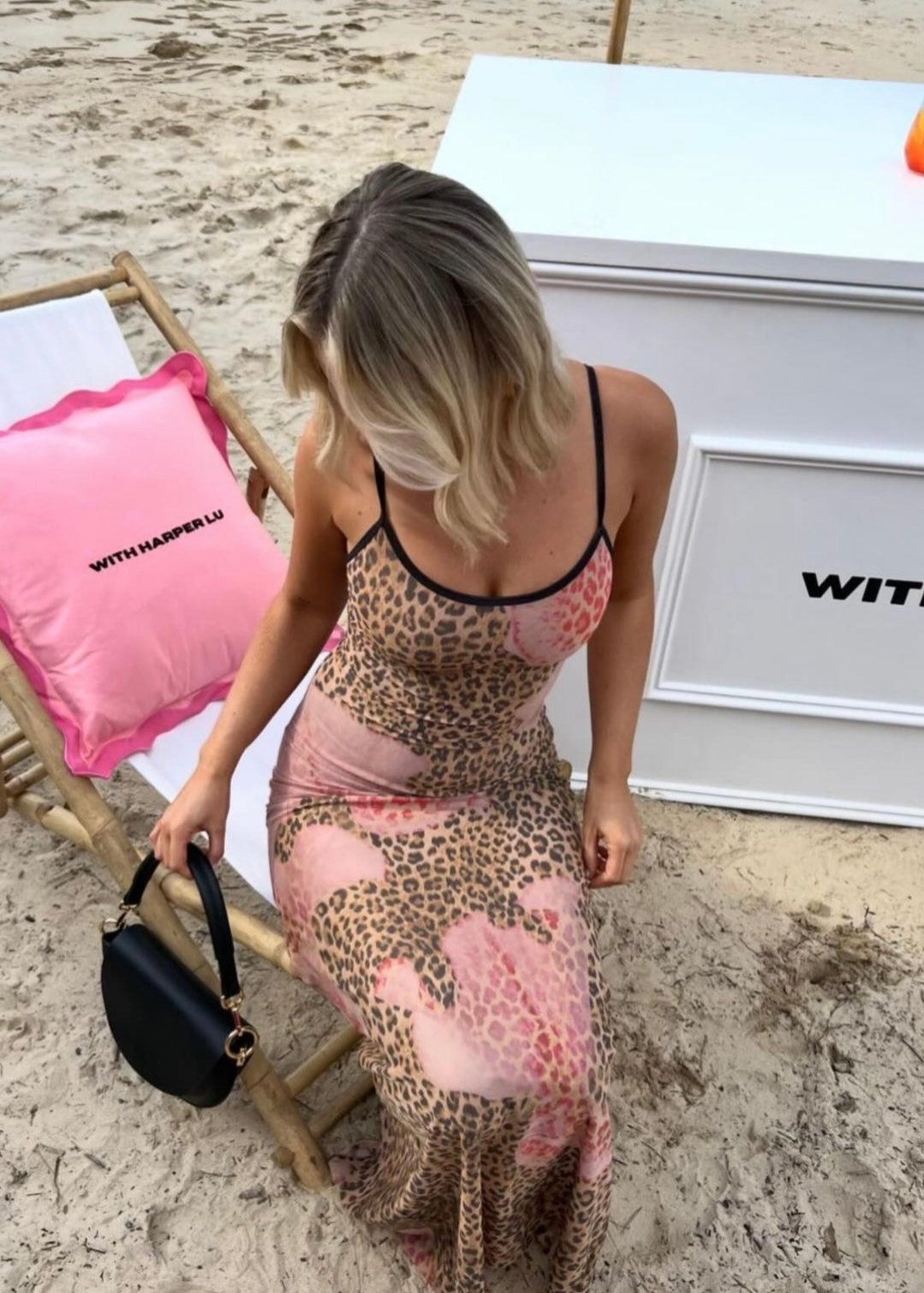 With Harper Lu Mesh Leopard Slip