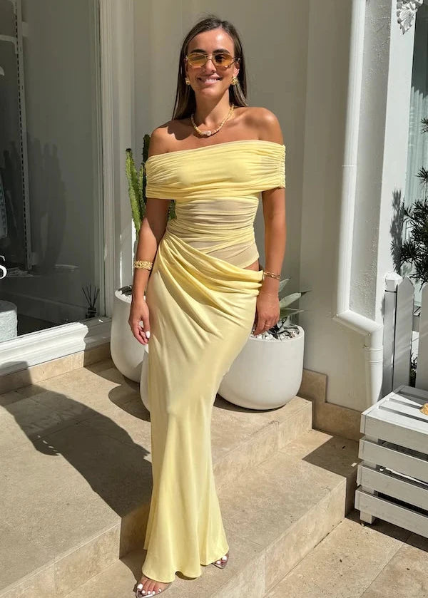Benni Nico Off Shoulder Dress - Butter