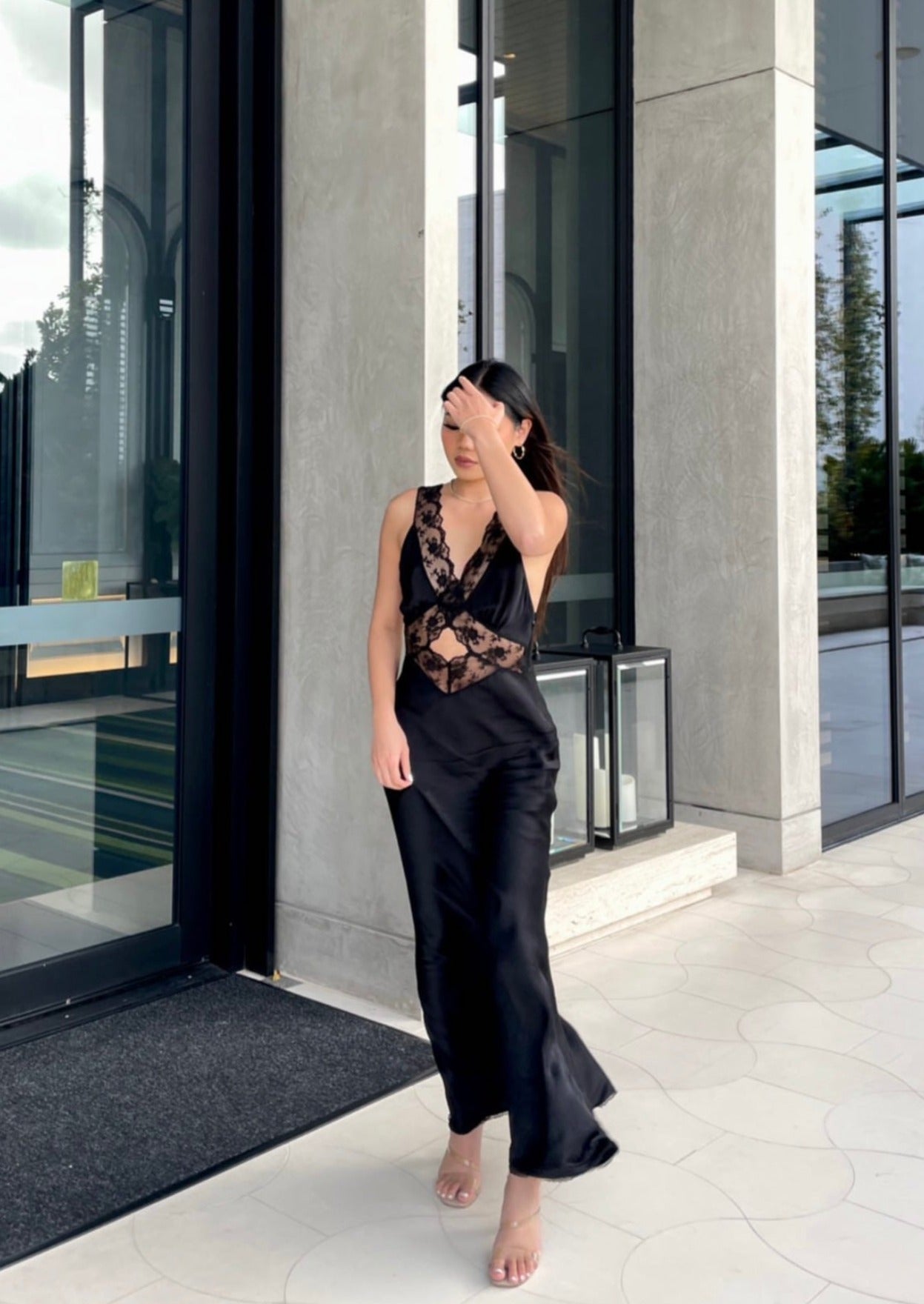 Sir Aries Cut Out Dress - Black