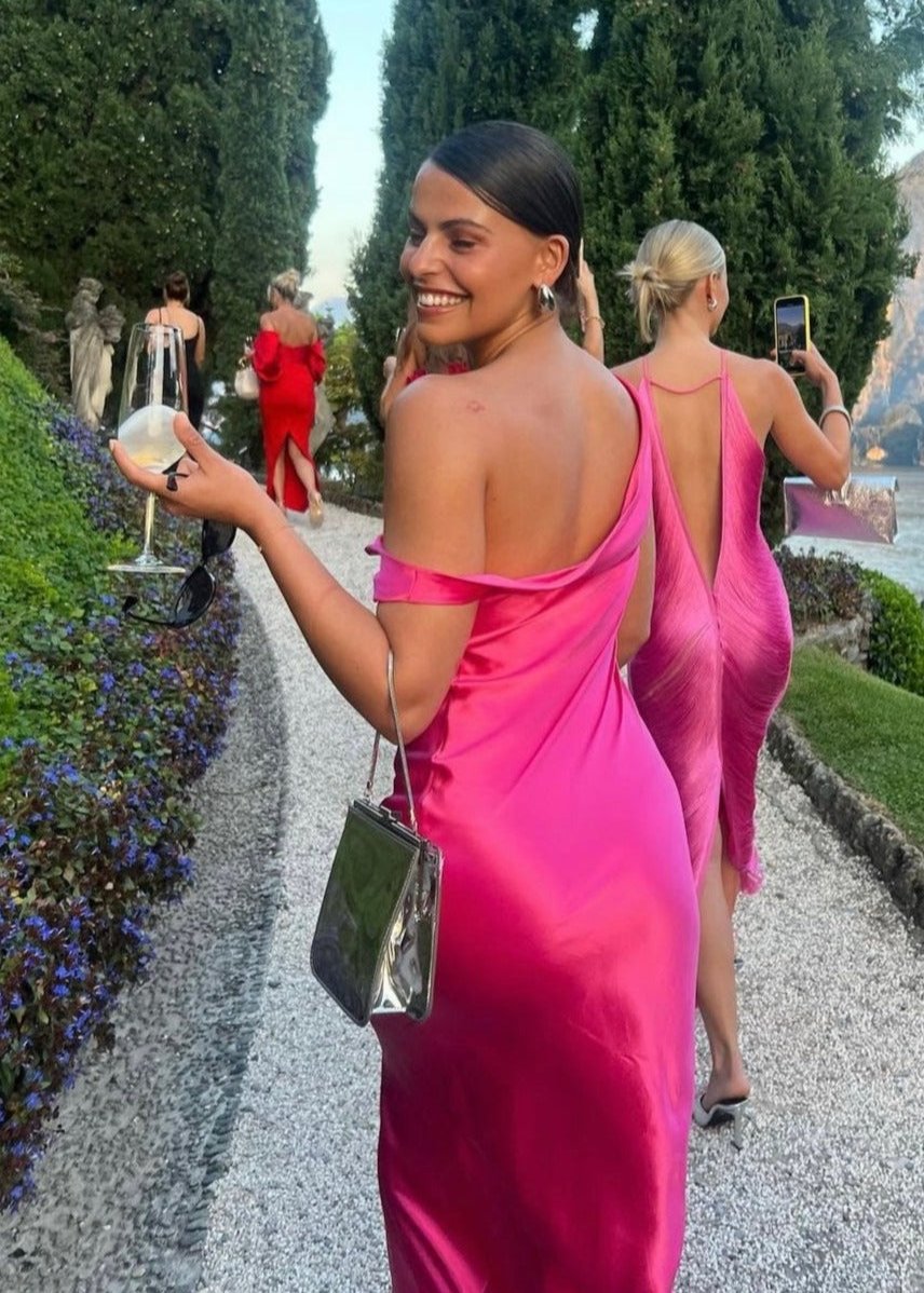 Natalie Rolt Monika Gown - Neon Pink