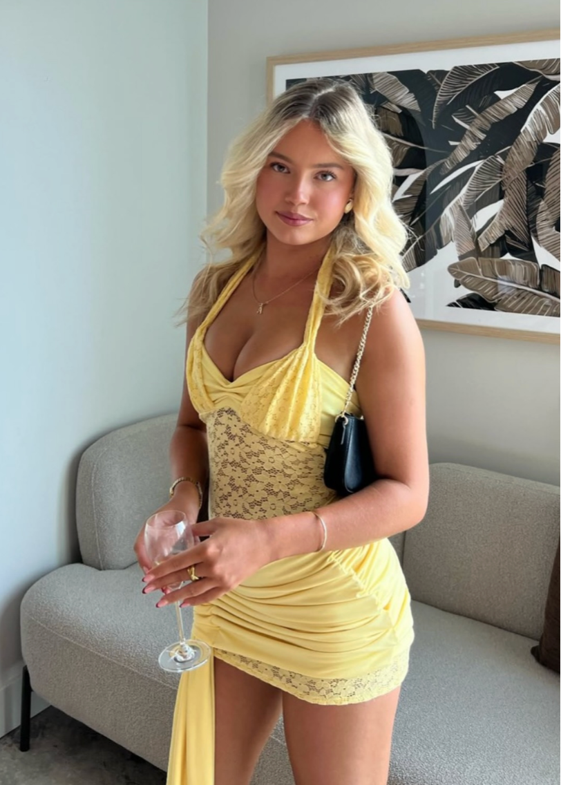 Deconduarte Lily Mini Dress - Baby Yellow