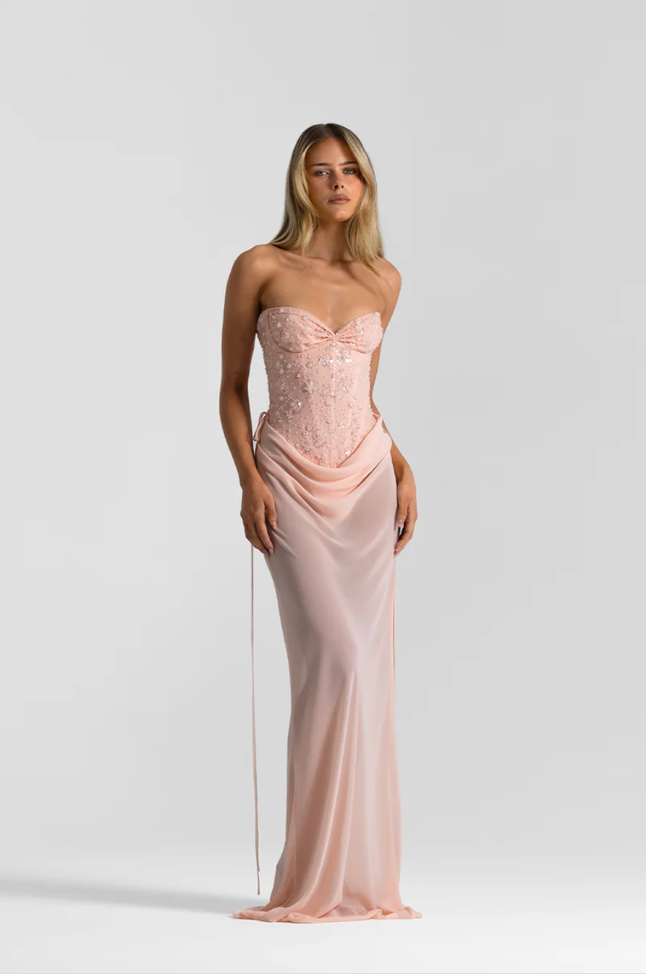Natalie Rolt Verity Bustier & Allira Skirt - Pink (Size 0)