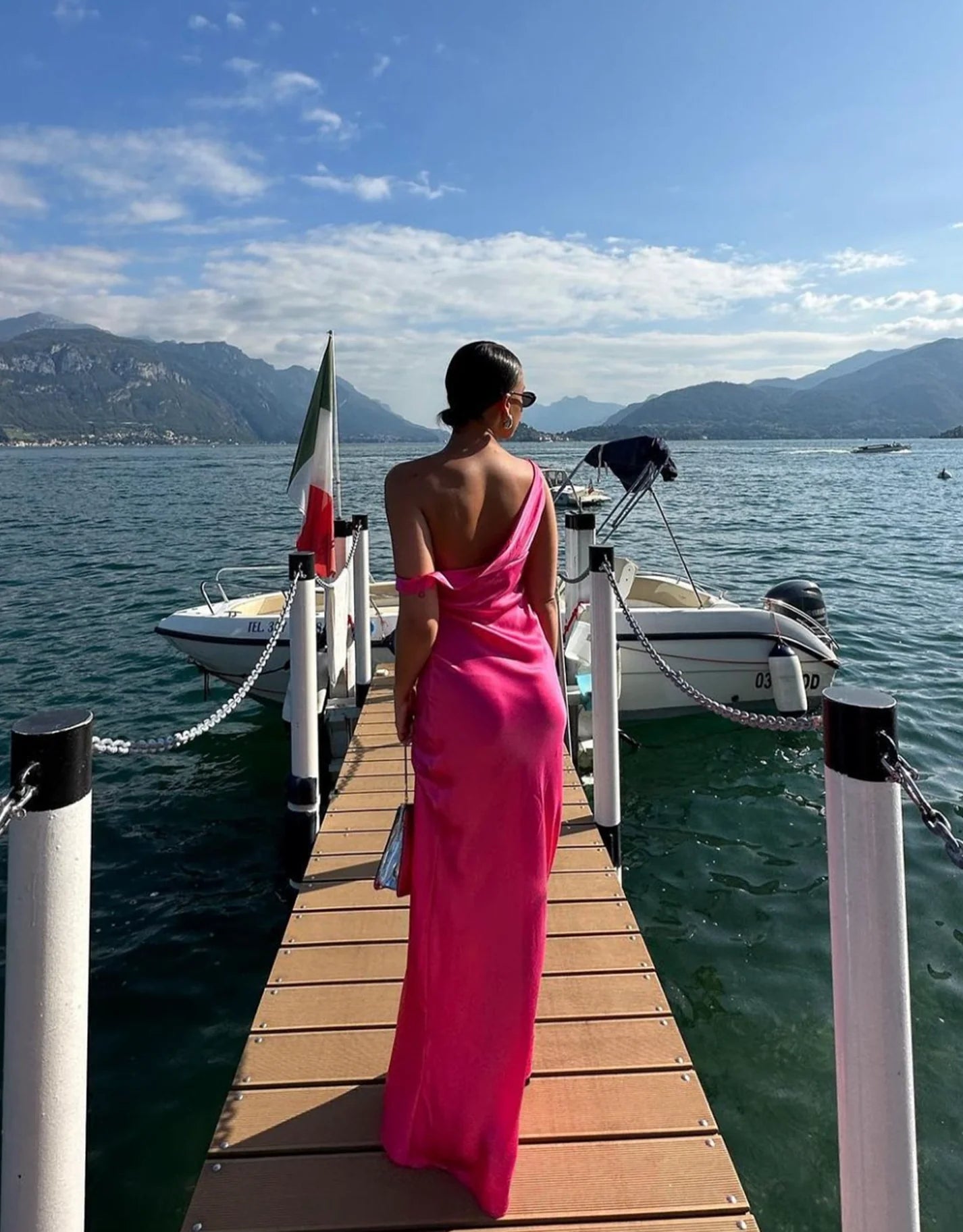 Natalie Rolt Monika Gown - Neon Pink