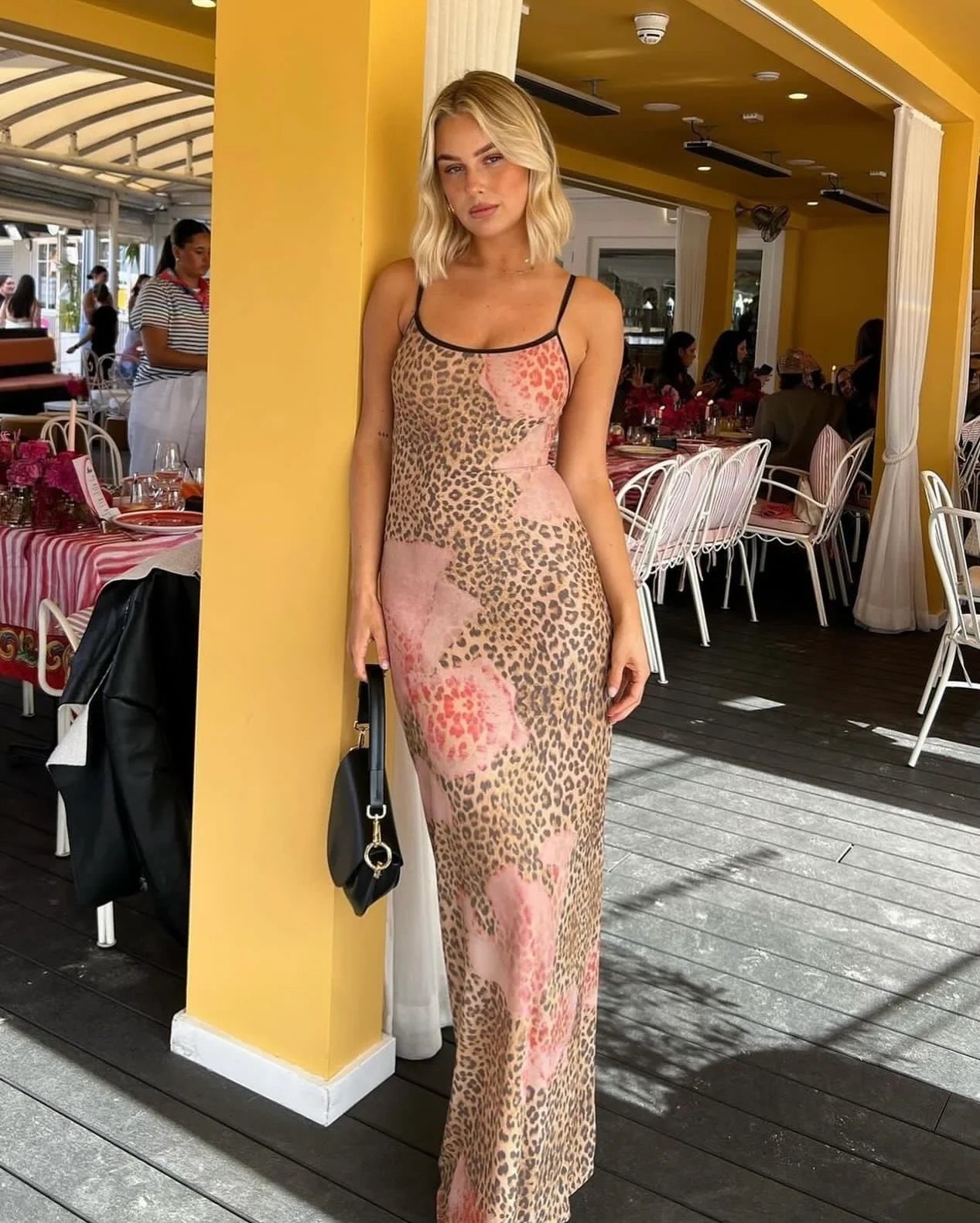 With Harper Lu Mesh Leopard Slip (Size XS)