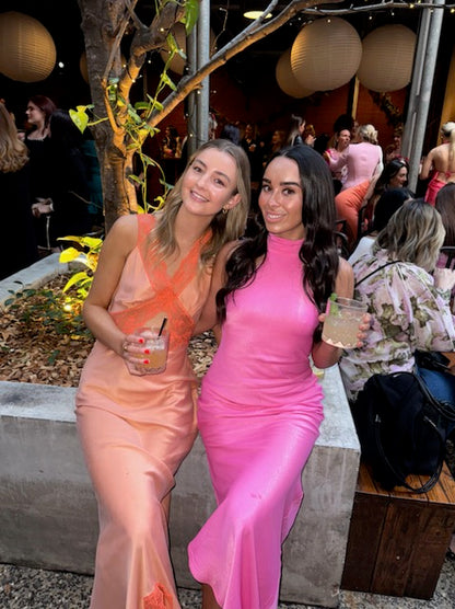 Sir Aries Cut Out Dress - Peach