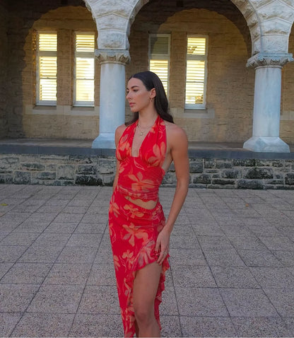 Benni Penelope Halter Maxi Dress (Size 6)