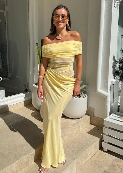 Benni Nico Off Shoulder Dress - Butter