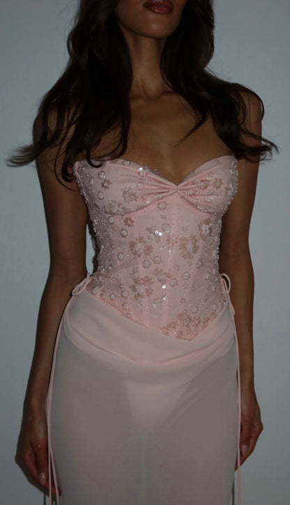 Natalie Rolt Verity Bustier & Allira Skirt - Pink (Size 0)