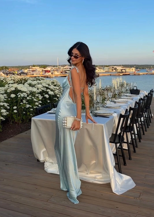 (Coming Soon) Natalie Rolt Talia Gown - Ice Blue (Size 0)