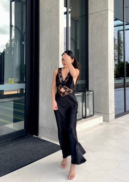 Sir Aries Cut Out Dress - Black