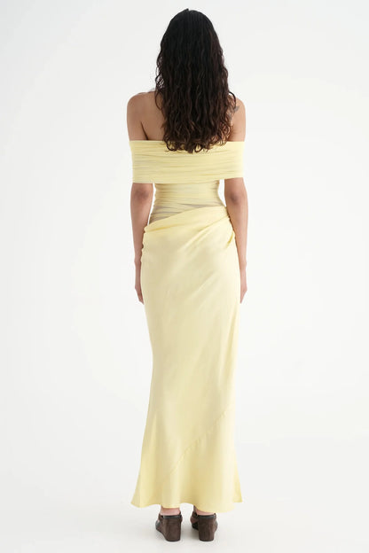Benni Nico Off Shoulder Dress - Butter