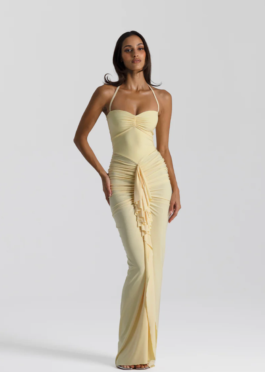 Natalie Rolt Shontae Dress - Lemon