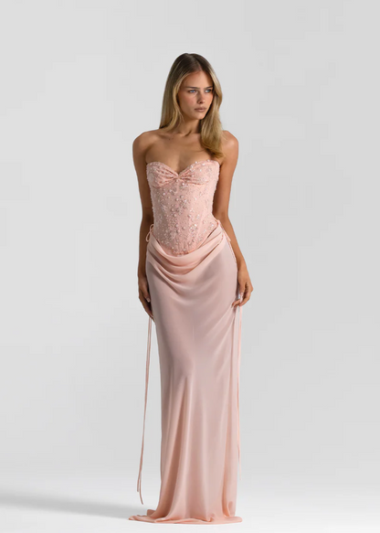 Natalie Rolt Verity Bustier & Allira Skirt - Pink (Size 0)