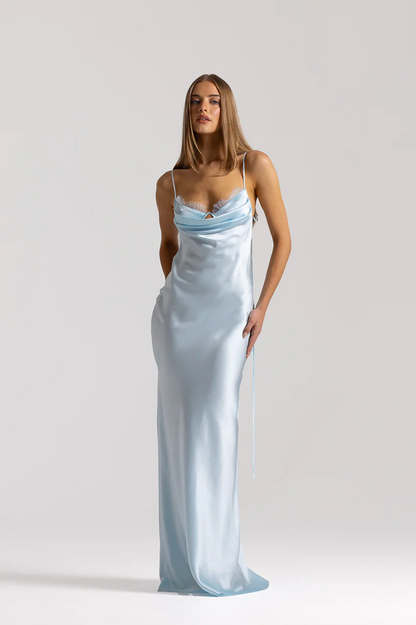(Coming Soon) Natalie Rolt Talia Gown - Ice Blue (Size 0)