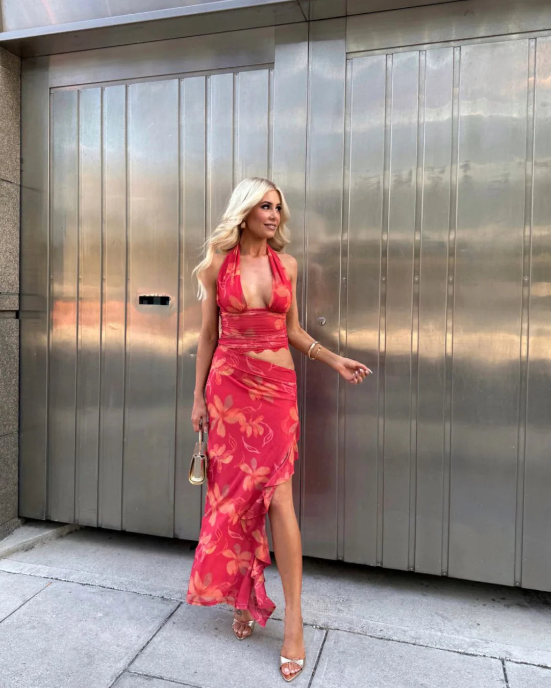 Benni Penelope Halter Maxi Dress (Size 6)